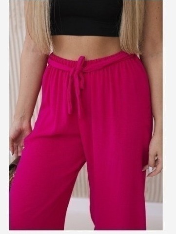 Nohavice s vysokým pásom fuchsia